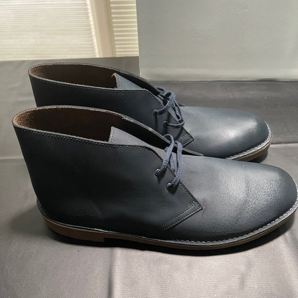Clarks Bushacre 2 Navy Leather Boots 13 - NEW main image 4